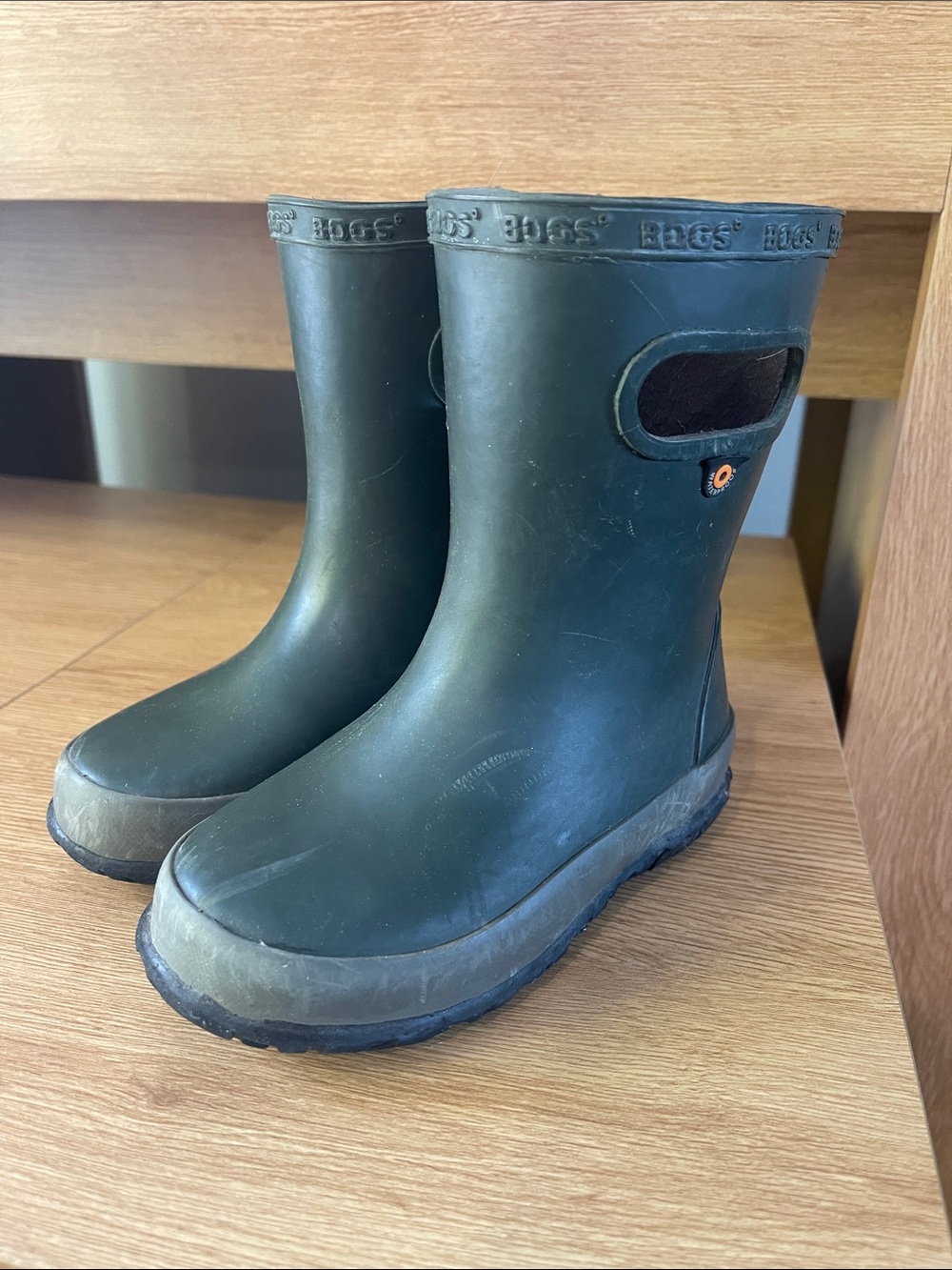 Bogs Kids Dark Green Waterproof Pull-On Rain Boots